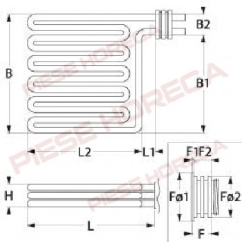 Rezistenta friteuza MARENO, SILKO, OEM CM032401 putere 16.500W